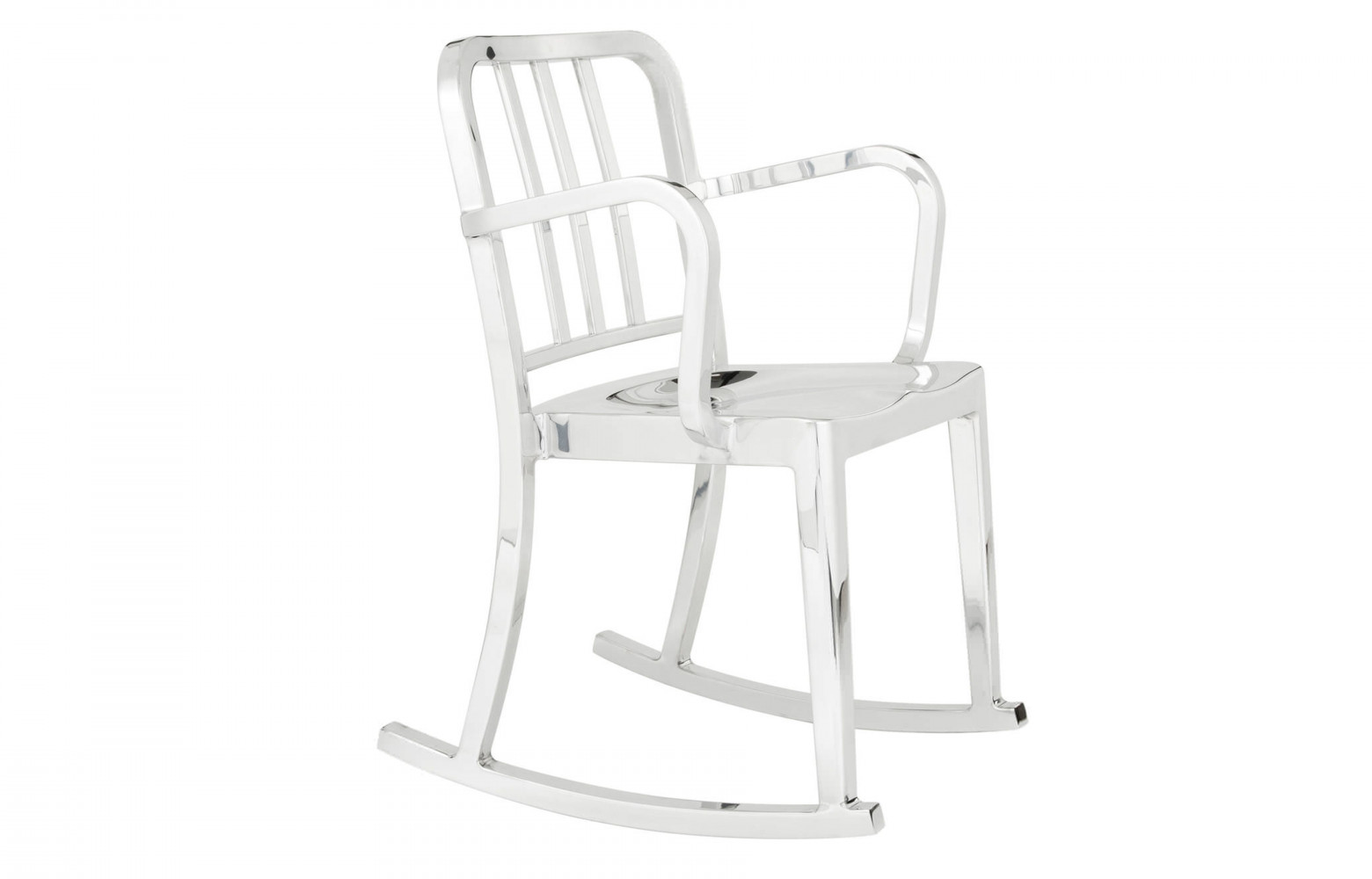 Rocking-chair Hudson dessiné par Philippe Starck pour l'hôtel Hudson de New York (2000, Emeco).