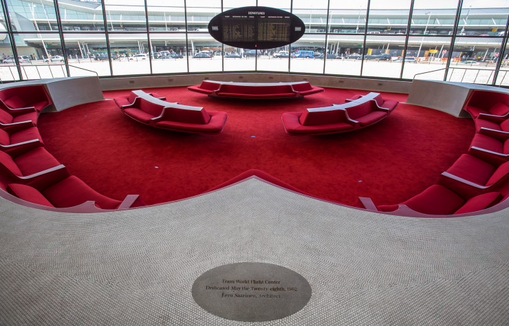 La « signature » de Saarinen est encore visible à l’intérieur du bâtiment.