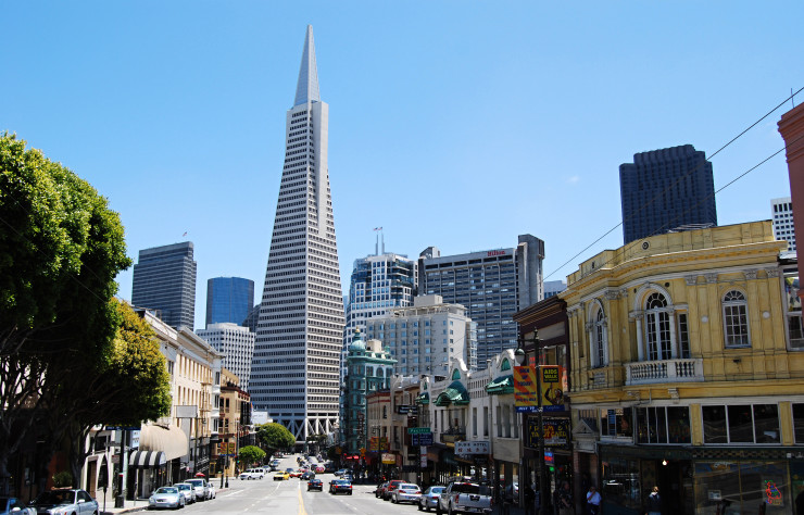 Haute de 260 mètres, la Transamerica Pyramid est toujours la plus haute tour de San Francisco.