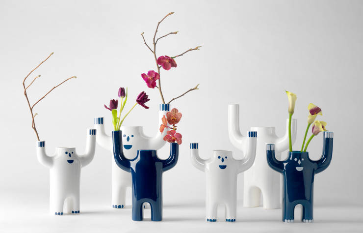 Les vases Susto de Jaime Hayon (2017) prolongent l’esprit léger et arty cultivé par BD Barcelona depuis ses origines.