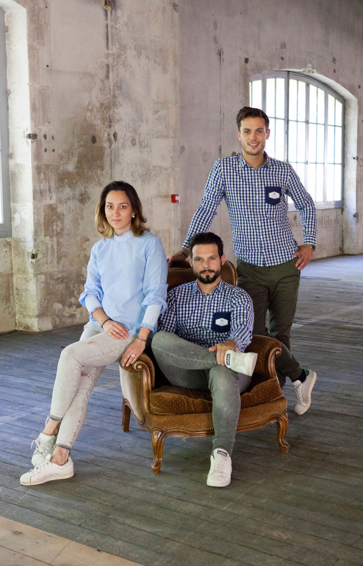 Loanah, Romain, son compagnon, et Bastien, le frère de celui-ci : le trio fondateur de Blomkål.
