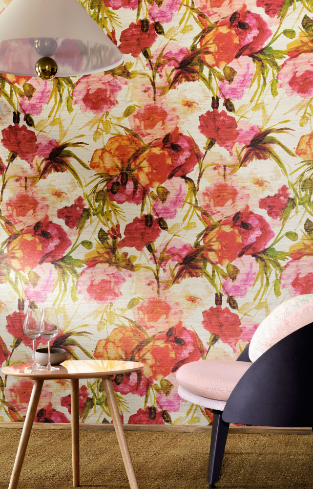 Papier peint vinyle sur support intissé Una Bella Storia, collection « Talamone » (Elitis).