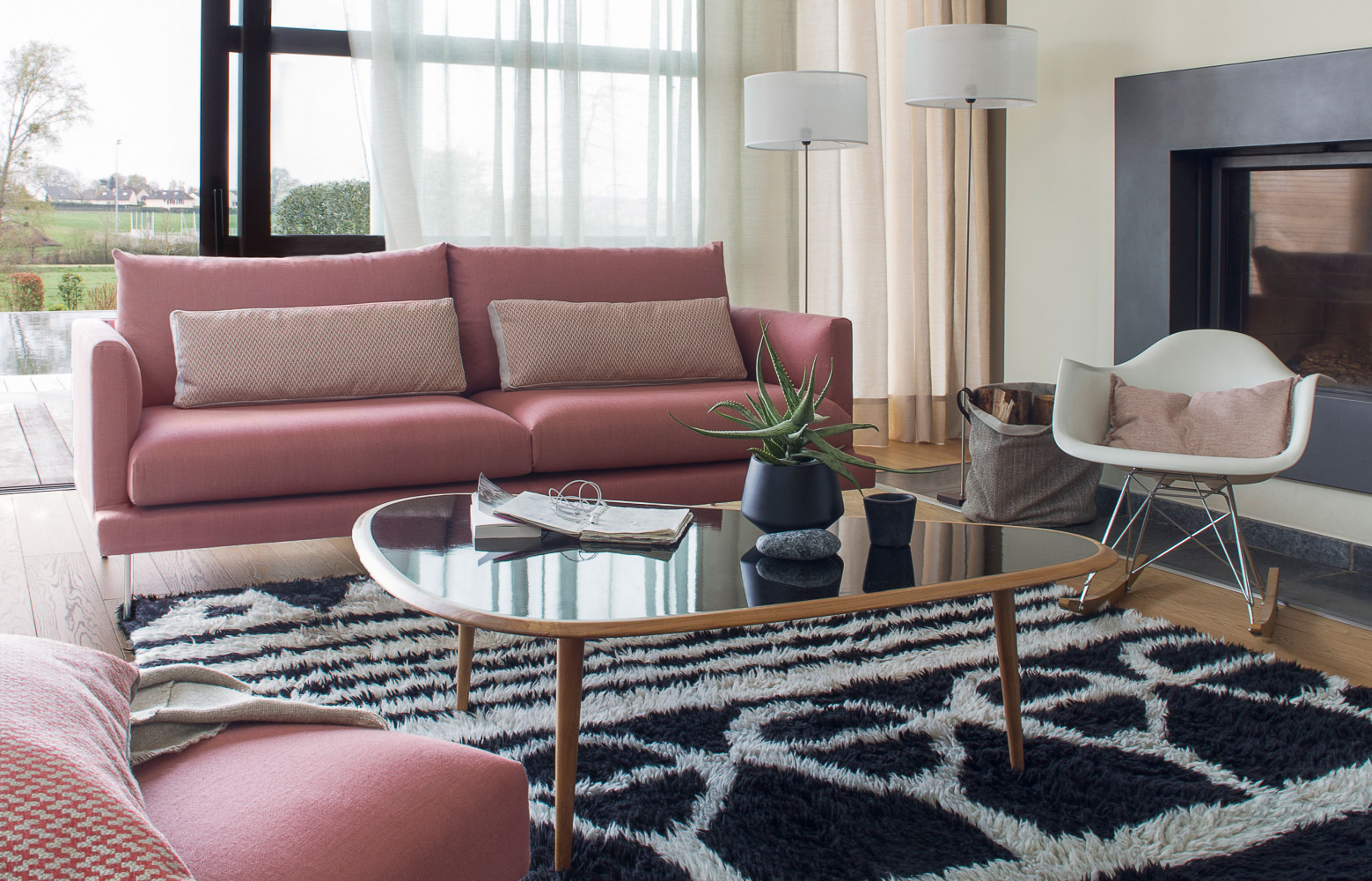 Plaid et coussins Viking Cheverny (Toiles de Mayenne).