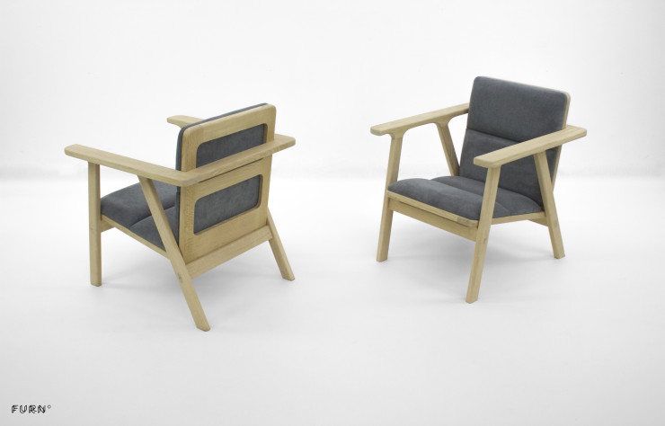 Fauteuils conçus spécialement pour l’espace détente d’une entreprise parisienne.