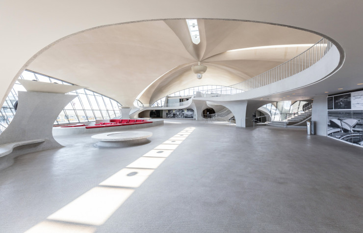 Dès le printemps 2019, restaurants et discothèques s’installeront dans le vaste hall du Terminal TWA.
