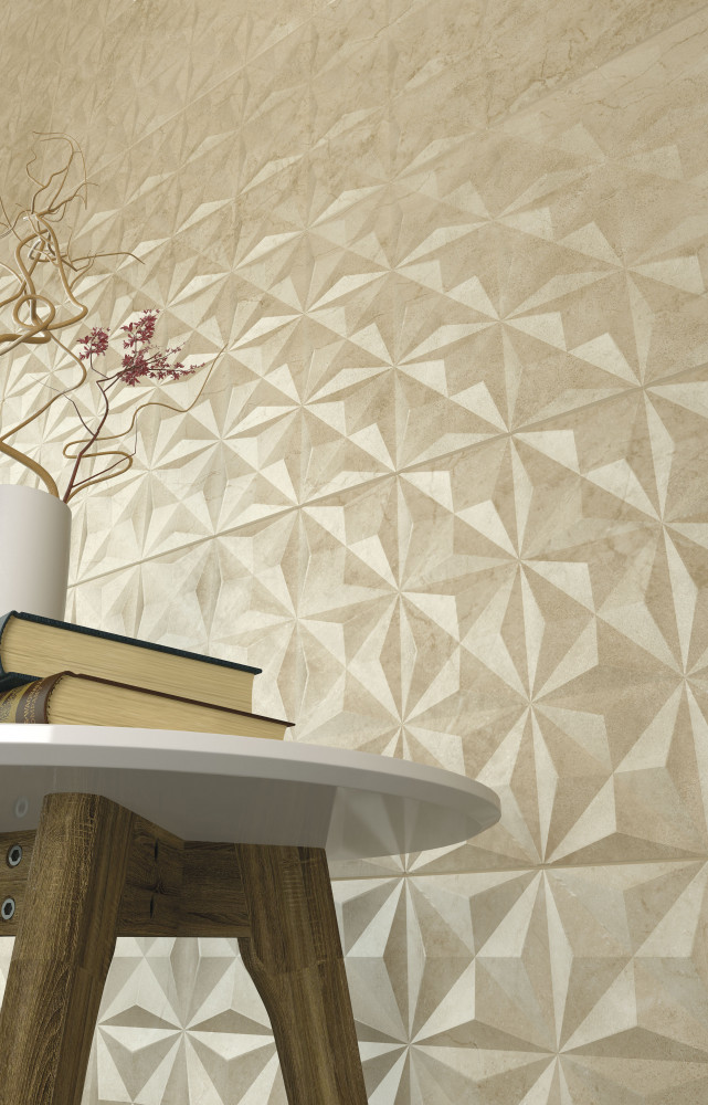 Revêtement à effet 3D marbre ou bois, collection « Moonlight » (Arcana).