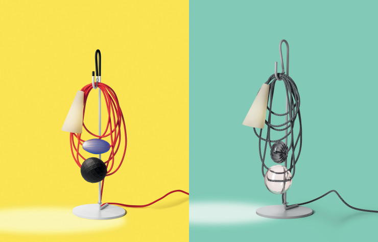 La lampe Filo multiplie led variations. Ici la « Filo Koh i noor » et la « Filo Amethyst Queen »