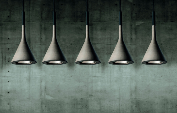 Suspensions en béton Aplomb (2010, Foscarini).