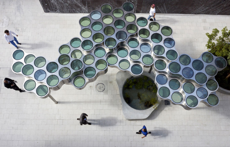 L’installation « Nuage, promenade » à Miami, vue du ciel…