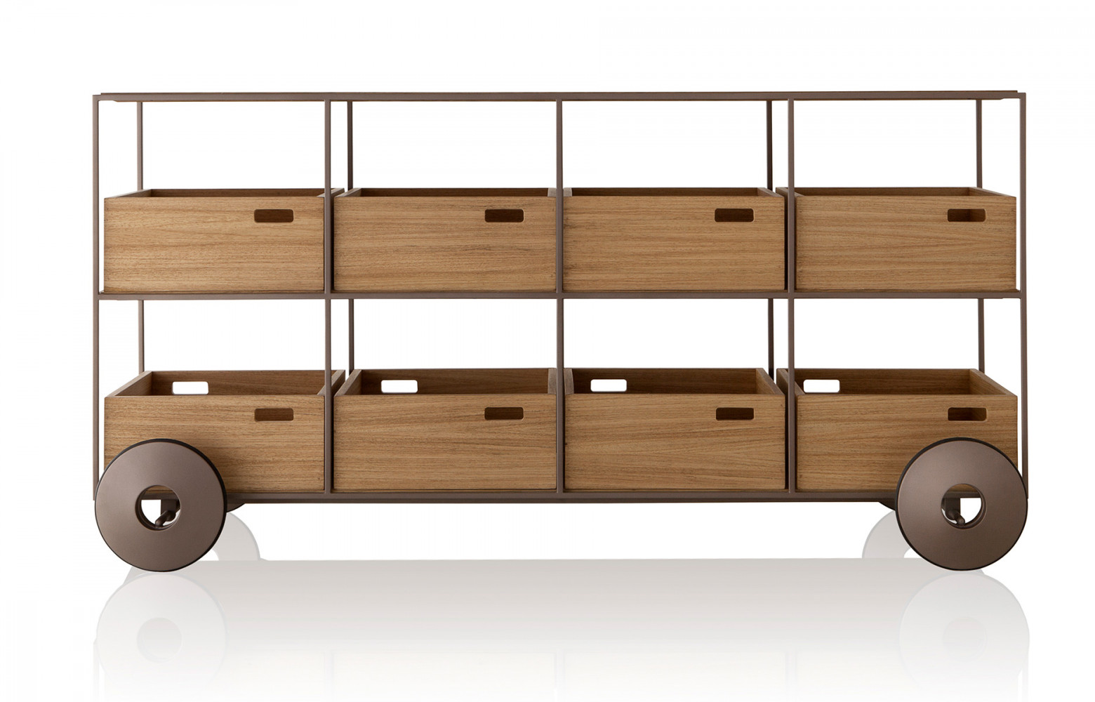 Buffet Teca en bois issu du commerce équitable et fabriqué artisanalement au Brésil, design Jader Almeida. Sollos,...