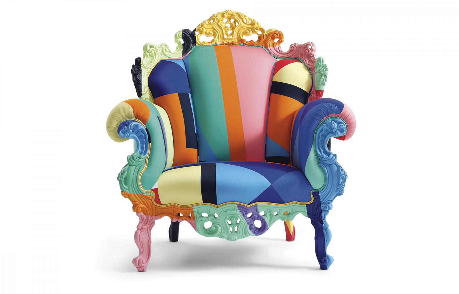 Fauteuil « Proust Geometrica ». Design Alessandro Mendini (1978-2009). Cappellini.