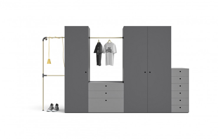 Les éléments du système « Loop » s’agencent librement pour s’intégrer à tous les espaces.