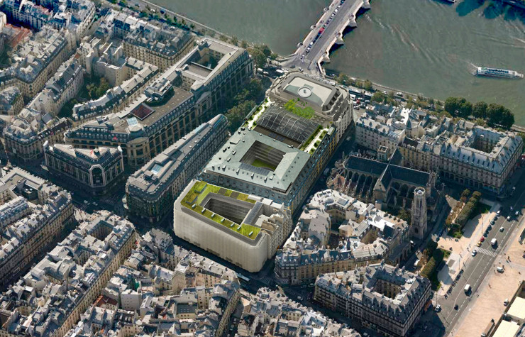 L’agence Sanaa se propose de dédensifier l’ensemble du bâti pour lui off rir plus de respiration. La lumière zénithale doit, à travers de vastes verrières, venir inonder de grandes cours-patios et apporter la transparence attendue.