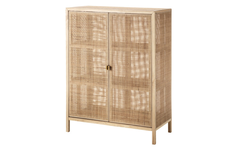 Armoire Stockholm, en rotin, 349 €. Ikea.