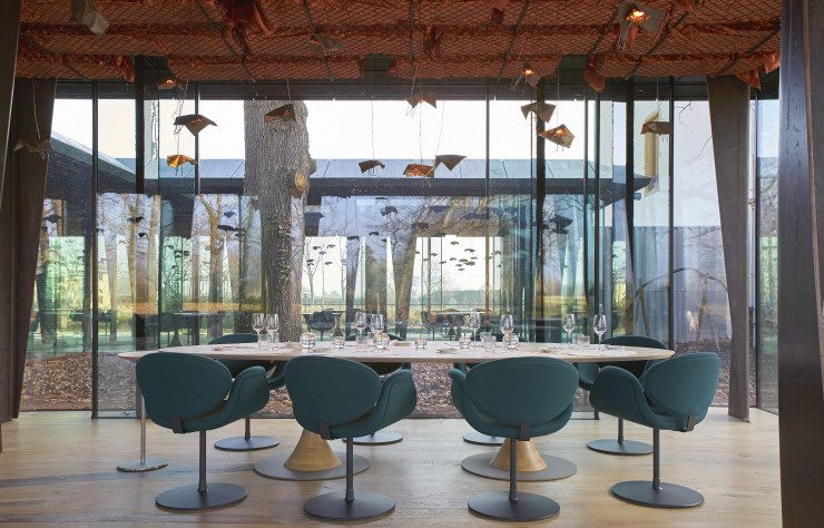 Intérieur du restaurant Le Bois sans feuilles.