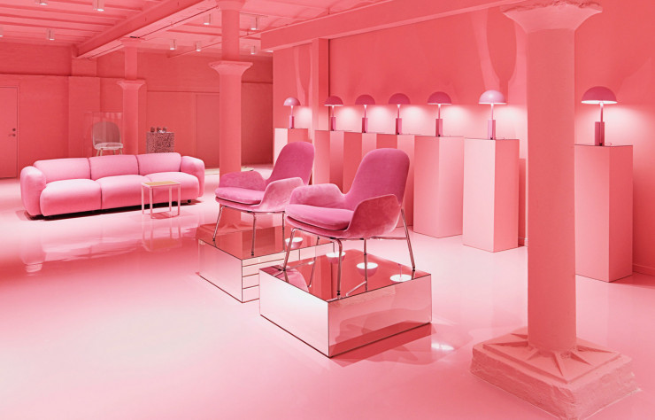 Showroom Normann Copenhagen conçu par le studio interne de la marque.