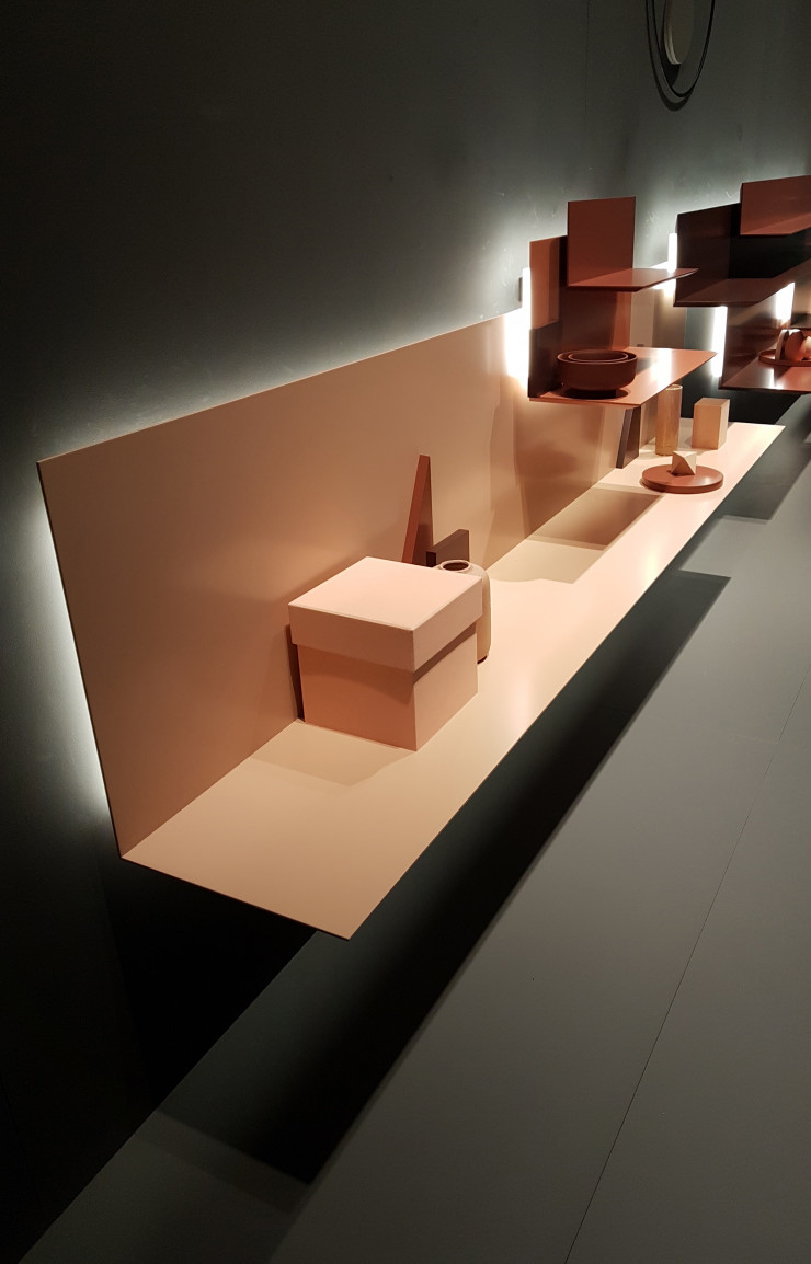 Etagères Lilu couleur « nude » de Christian Werner (Interlübke).