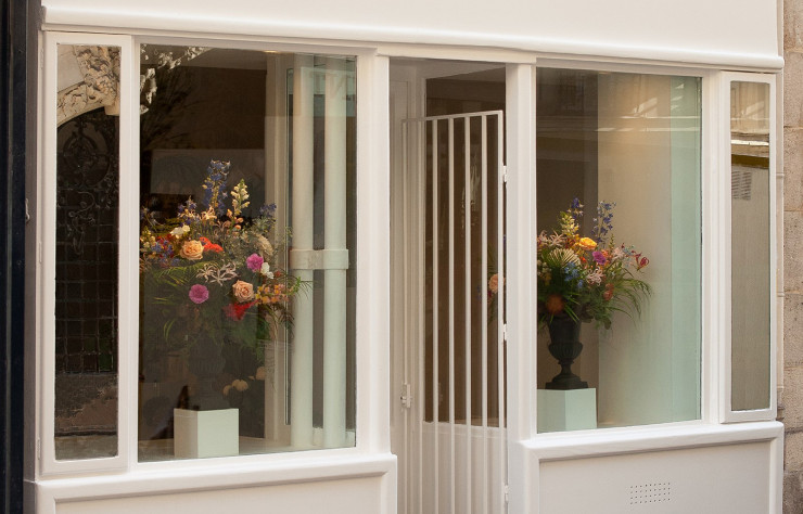 La vitrine Debeaulieu du fleuriste Pierre Banchereau.