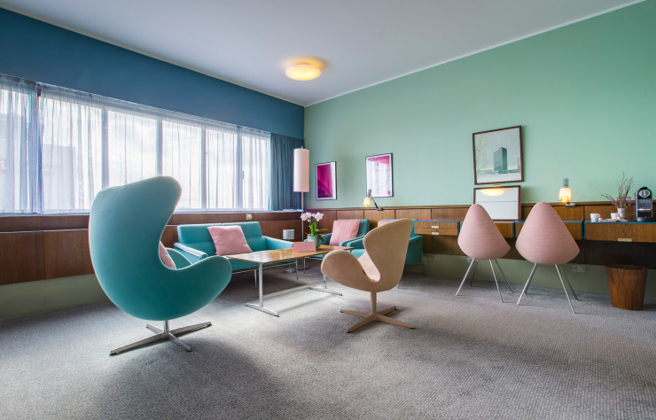 La suite 606 du SAS Radisson Blu de Copenhague, laissée dans son jus de la fin des fifties.