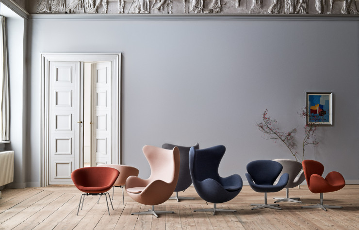 The Pot au milieu des autres assises créées pour l’hôtel SAS de Copenhague.