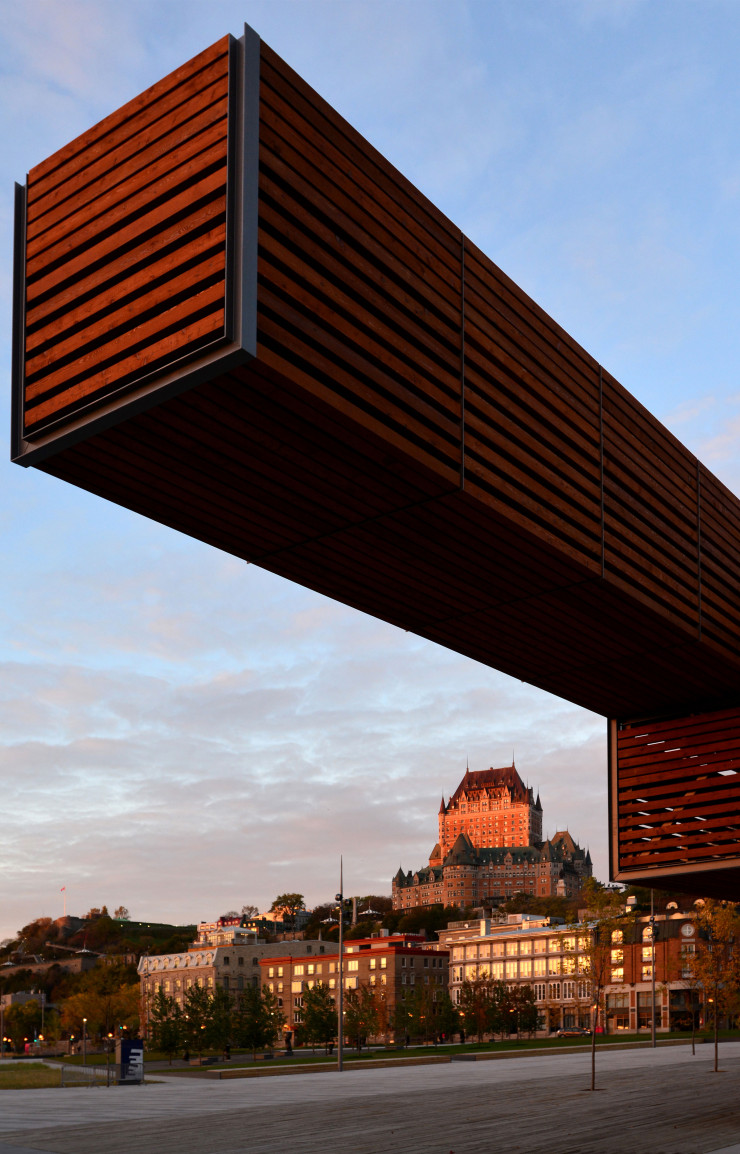 Le château Frontenac, à Québec (la ville) : une attraction pour ceux qui accostent au nouveau terminal du port.