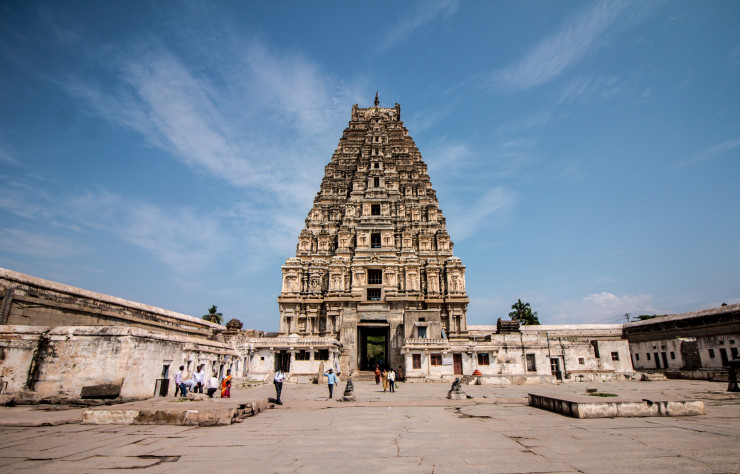 A Hampi, le temple Virupaksha, construit au VIIe siècle en l’honneur de la déesse Shiva.