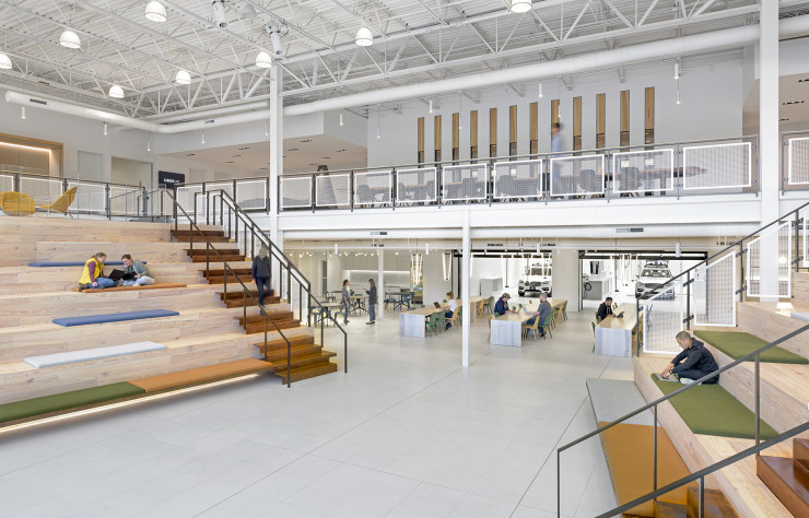 Lauréat du Large Office of the Year, les bureaux d’Uber Advanced Technologies signés Assembly Design Studio.