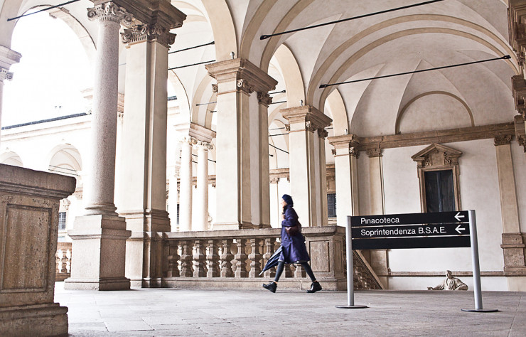 La pinacothèque de Brera, inaugurée dans un ancien palais de la ville en 1809, par Napoléon.