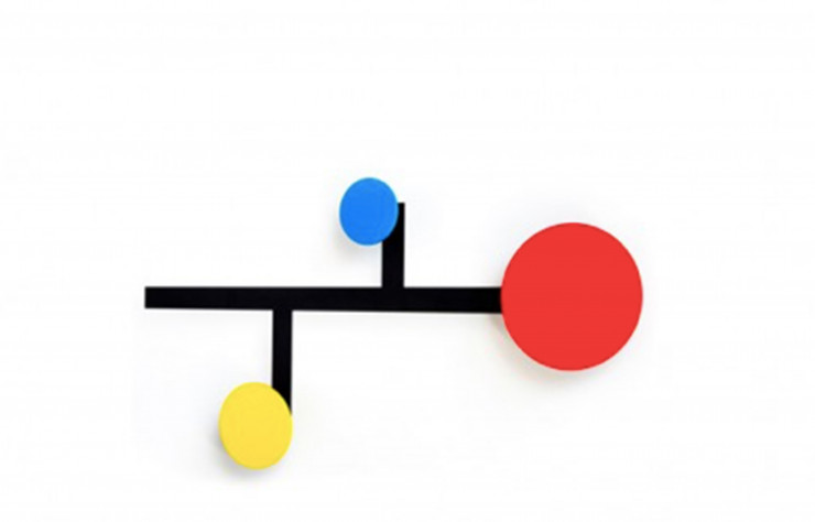 Patère Mondrian de Chaudanson & de Grave.