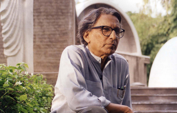 Balkrishna Doshi, à la tête de son agence depuis 1956.