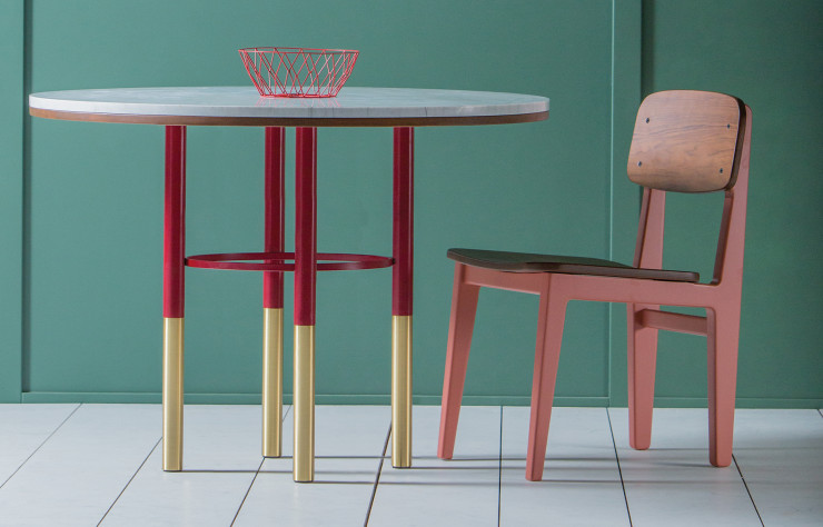 La table « Tube » du Kann Design Studio est également disponible en table d’appoint.