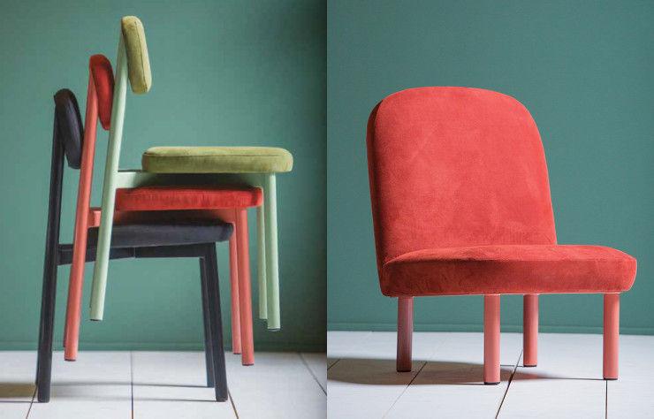 Chaises et fauteuil « Résidence » de Jean Couvreur.