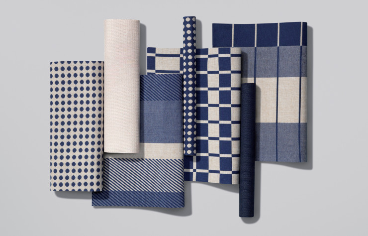 La collection Geometrics est également disponible dans des nuances de rouges, marrons et verts.