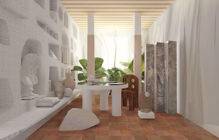 Visualisation de la prochaine installation de Kim Haddou et Florent Dufourcq, en lice pour concours Design Parade Toulon.