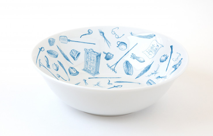 Vaisselle « Histoire » en porcelaine, de Ferréol Babin pour le Musée historique et militaire Erckmann-Chatrian.