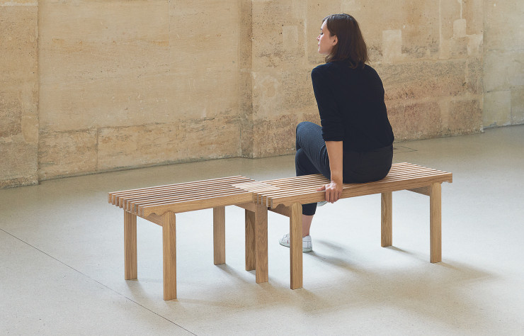 Bancs « Tie » d’Isabelle Baudraz.