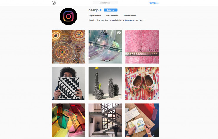 Vue du compte Instagram @design.