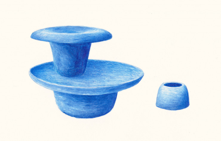 Croquis pour les Centerpieces, une des trois premières références du catalogue de Daniel Edition.