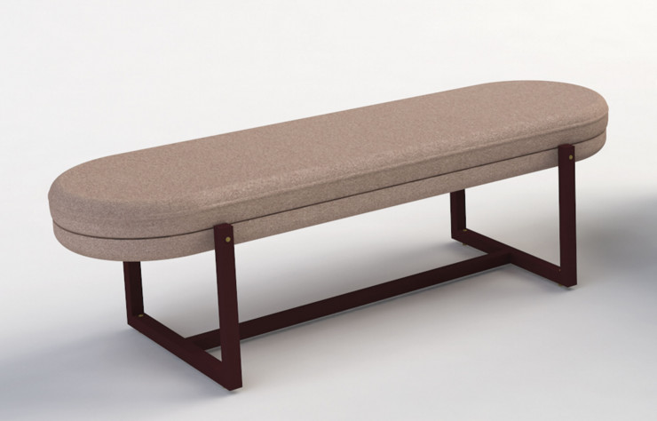 Banquette Sigmund (2018), design Antoine Simonin.