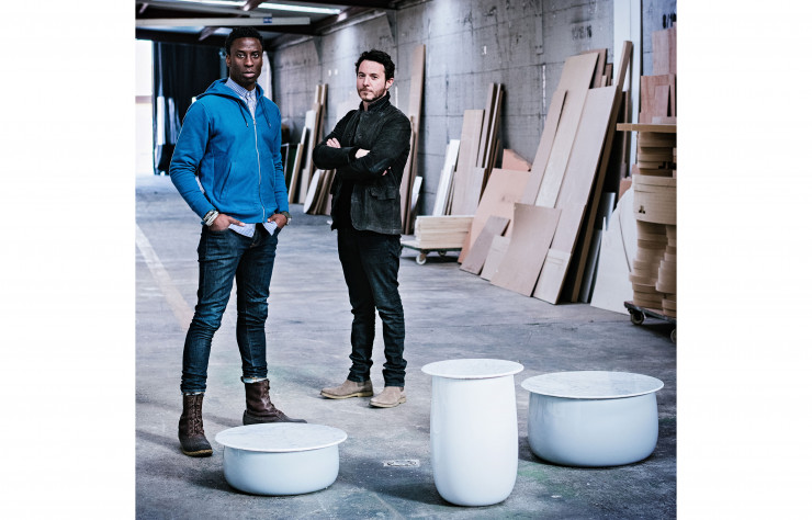 Le designer Ini Archibong (à gauche) et Pavlo Schtakleff, le fondateur de Sé.
