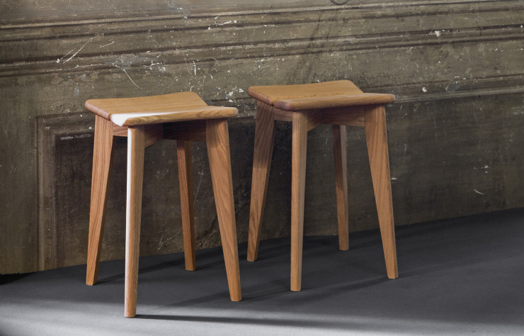 Tabourets « Trèfle » de Marcel Gascoin, conçus en 1949.