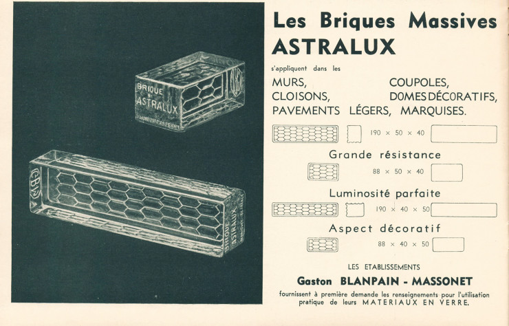 Tout en laissant passer la lumière, les briques de verre isolent des regards, des écarts de température et de l’humidité.