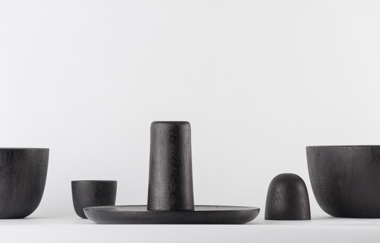 Formes en noir de Patrick de Glo de Besses pour Granville Gallery (Paris).