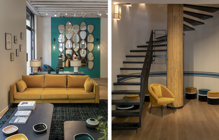 Canapé « Noa » et fauteuil « Margot ».