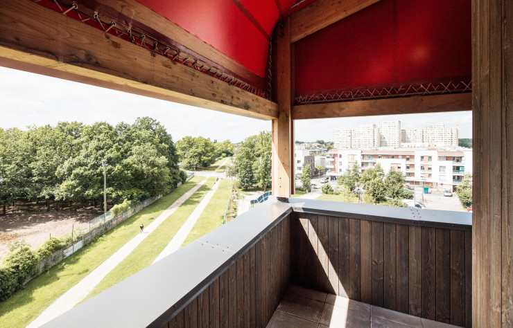 La terrasse, idéale pour observer les mutations du territoire…