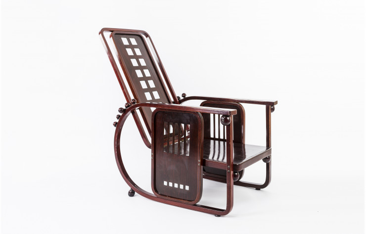 Josef Hoffmann, fauteuil Sitzmaschine (1904-1908).