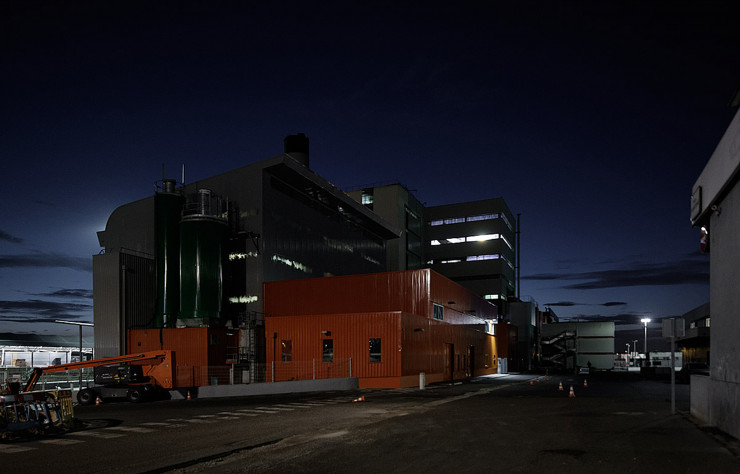 Le site de nuit, quand Rungis est en plein activité.