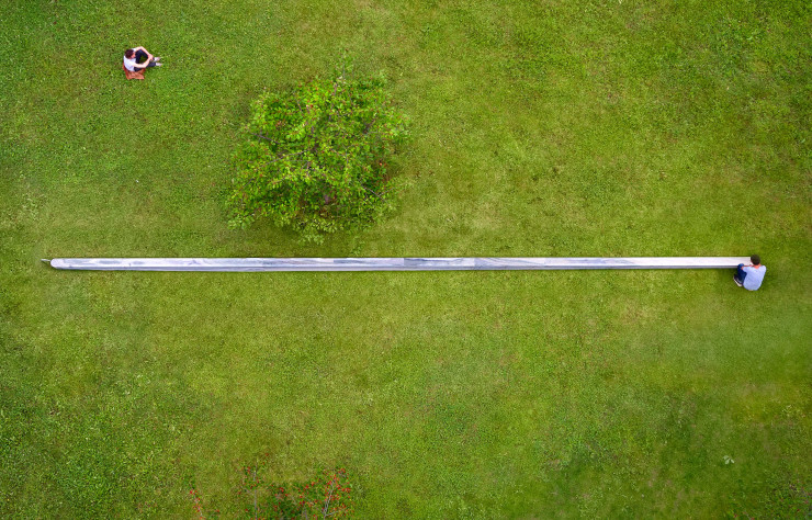 La fontaine Ruisseau vue du ciel.