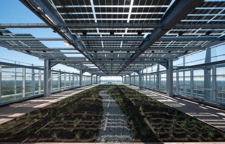 La question écologique se devait d’intégrer la conception du bâtiment, notamment pour incarner les valeurs d’innovations portées par l’OEB.