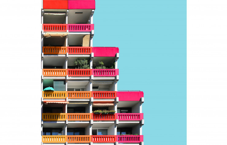 « Levels », 2017 (immeuble Freistädter Straße 317, Linz Dornach, années 1970).